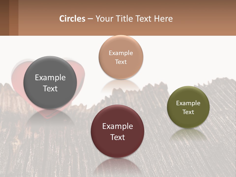 A Red Heart Sitting On Top Of A Wooden Table PowerPoint Template