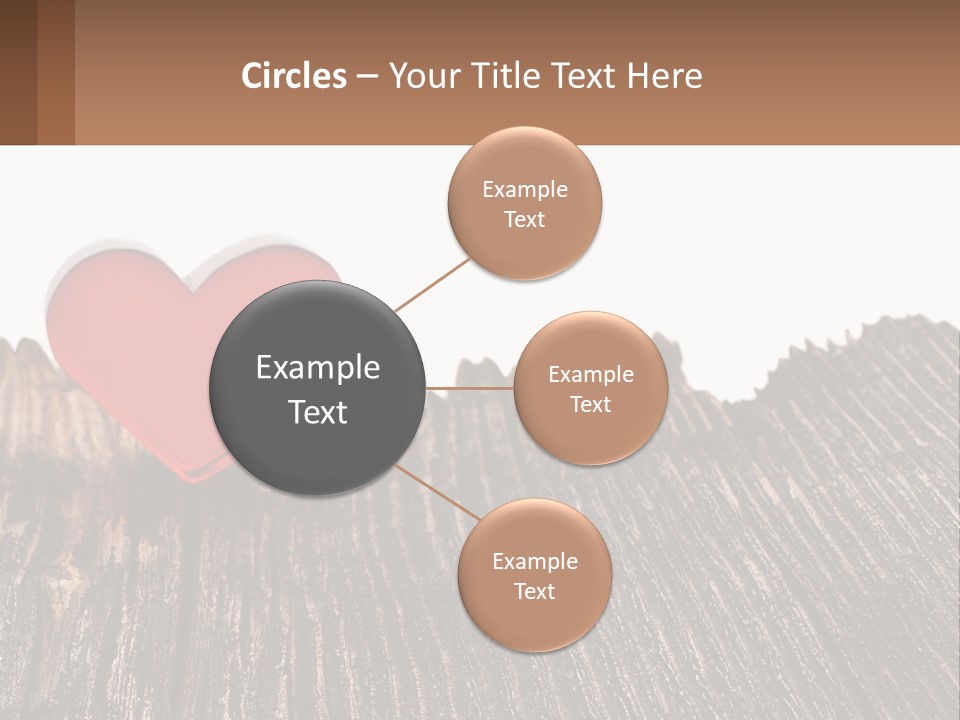 A Red Heart Sitting On Top Of A Wooden Table PowerPoint Template