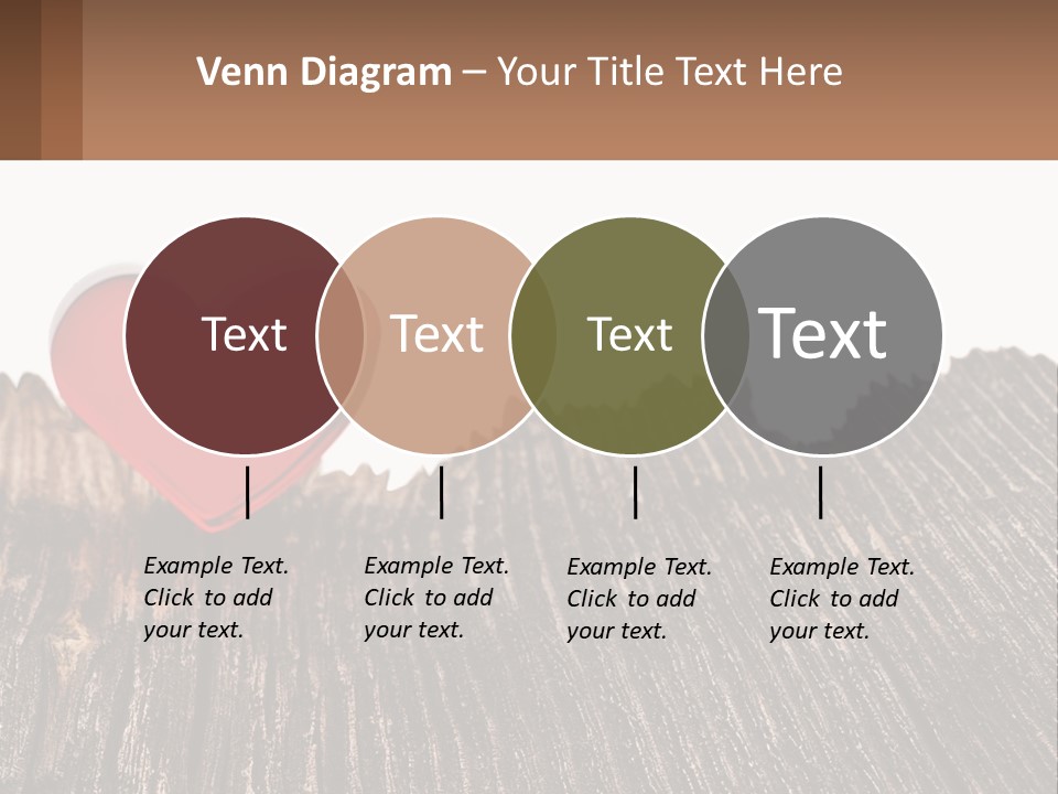 A Red Heart Sitting On Top Of A Wooden Table PowerPoint Template