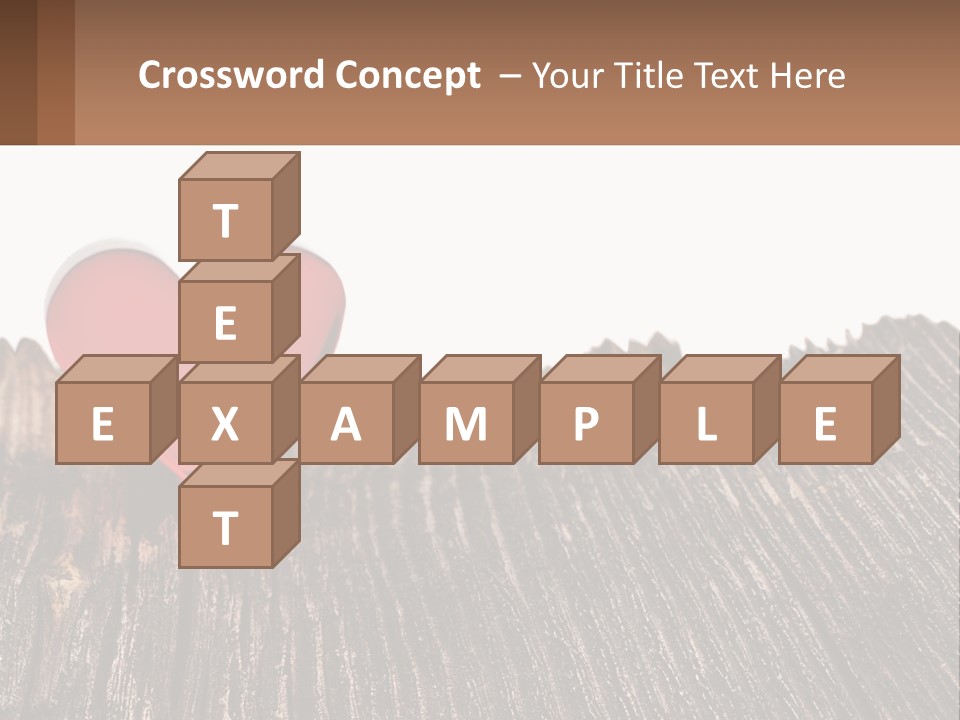 A Red Heart Sitting On Top Of A Wooden Table PowerPoint Template