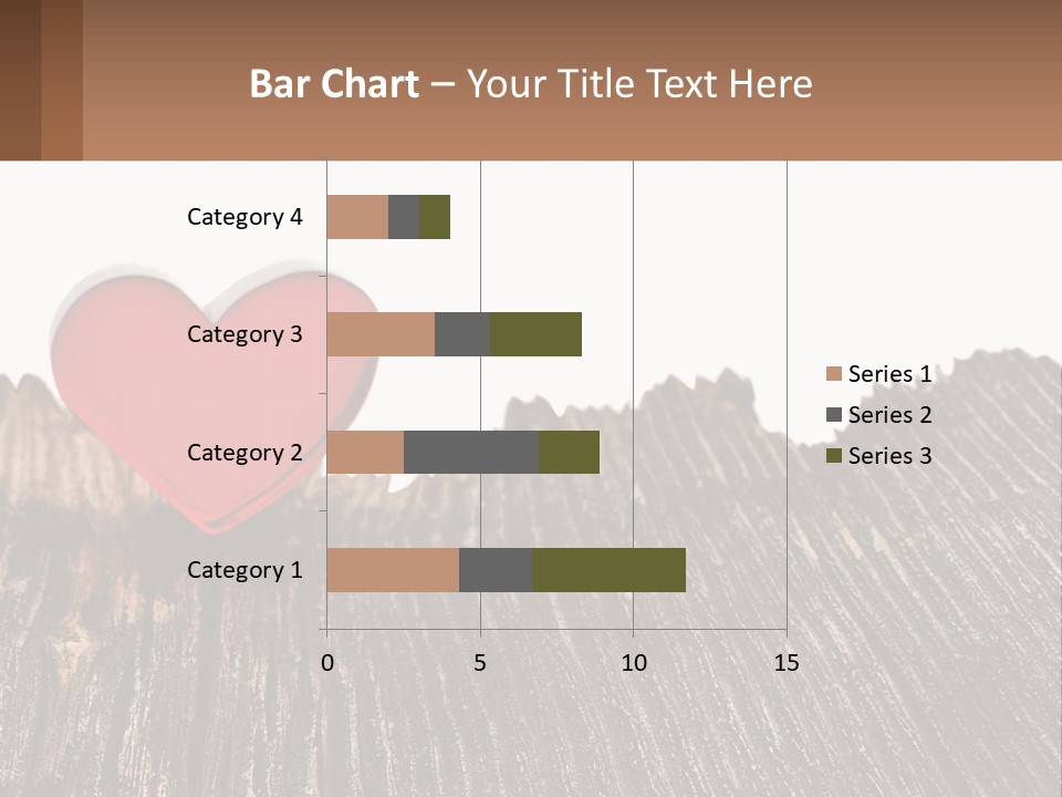 A Red Heart Sitting On Top Of A Wooden Table PowerPoint Template