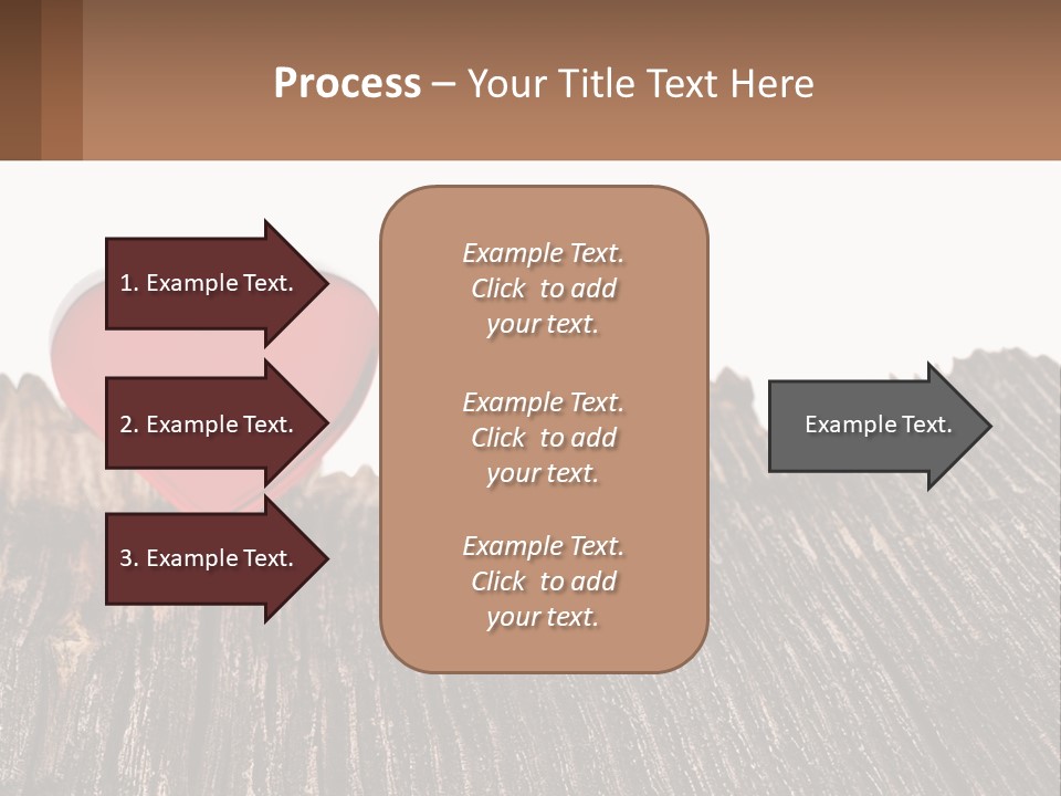 A Red Heart Sitting On Top Of A Wooden Table PowerPoint Template