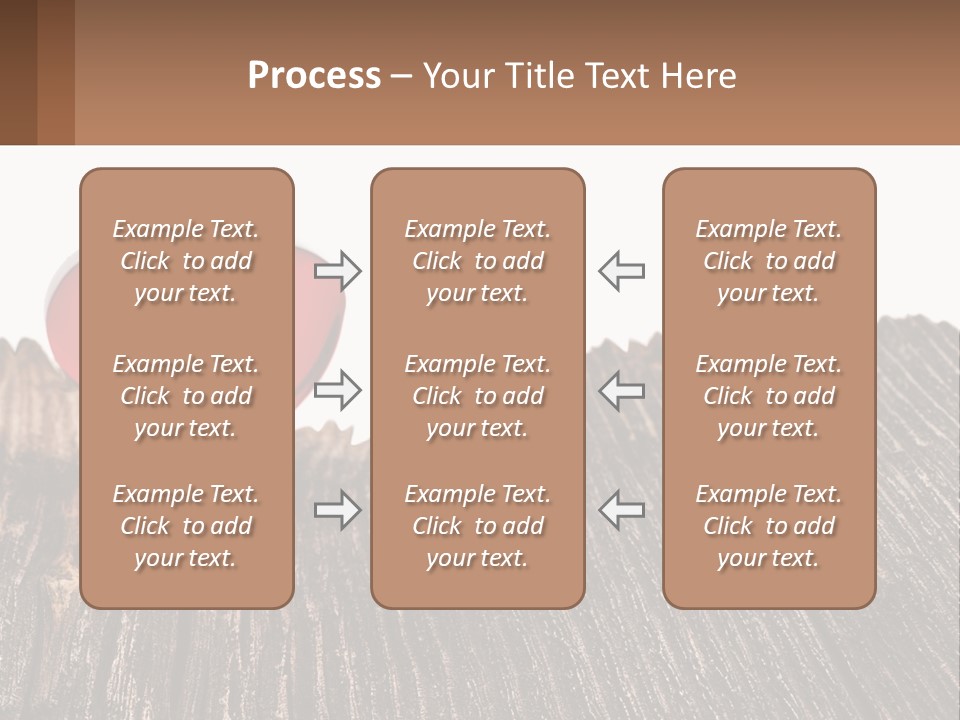 A Red Heart Sitting On Top Of A Wooden Table PowerPoint Template