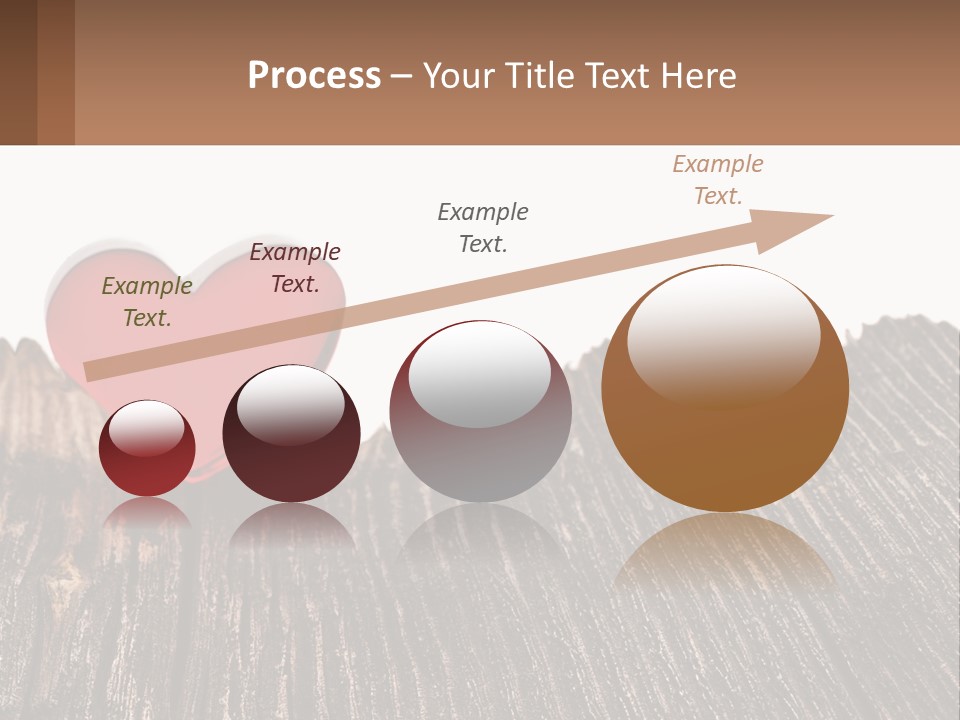 A Red Heart Sitting On Top Of A Wooden Table PowerPoint Template