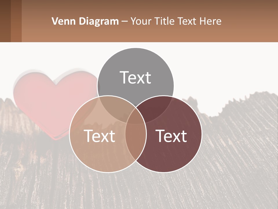 A Red Heart Sitting On Top Of A Wooden Table PowerPoint Template