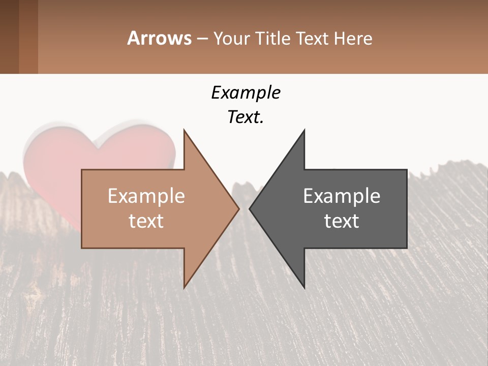 A Red Heart Sitting On Top Of A Wooden Table PowerPoint Template