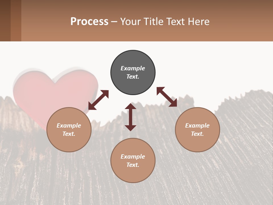 A Red Heart Sitting On Top Of A Wooden Table PowerPoint Template