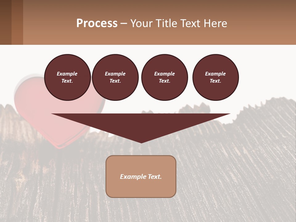 A Red Heart Sitting On Top Of A Wooden Table PowerPoint Template