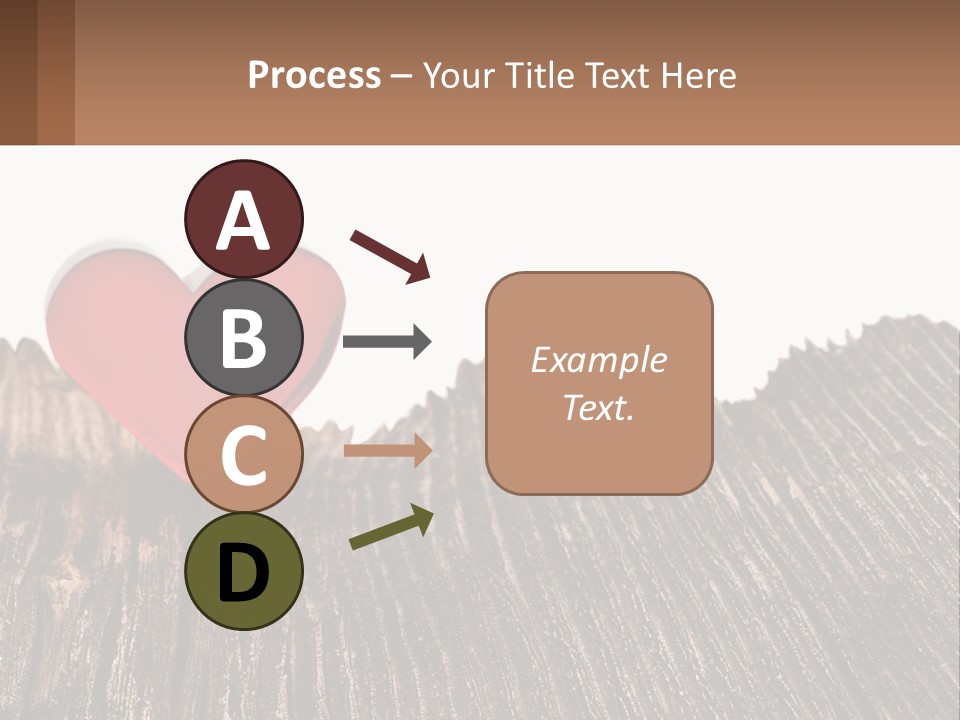 A Red Heart Sitting On Top Of A Wooden Table PowerPoint Template