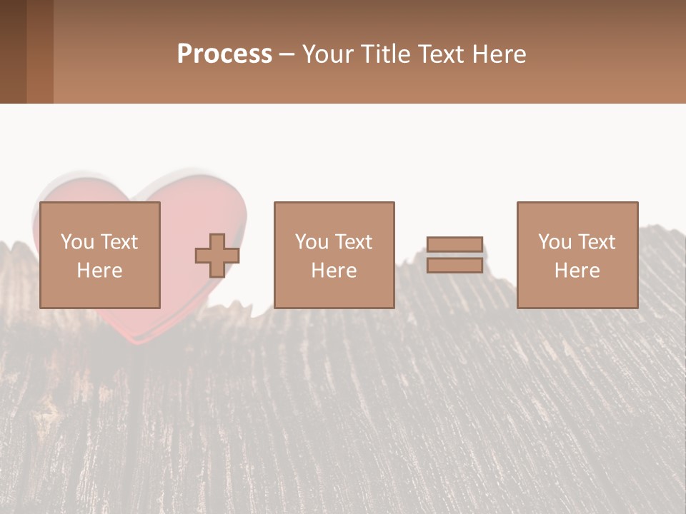 A Red Heart Sitting On Top Of A Wooden Table PowerPoint Template