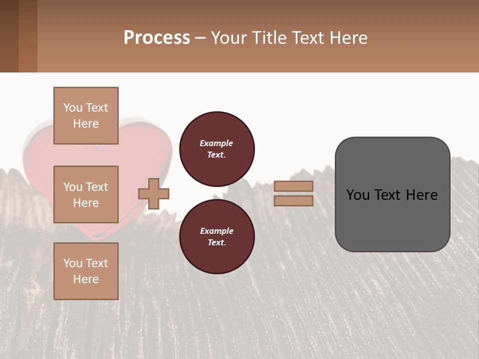 A Red Heart Sitting On Top Of A Wooden Table PowerPoint Template