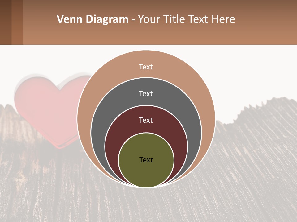 A Red Heart Sitting On Top Of A Wooden Table PowerPoint Template