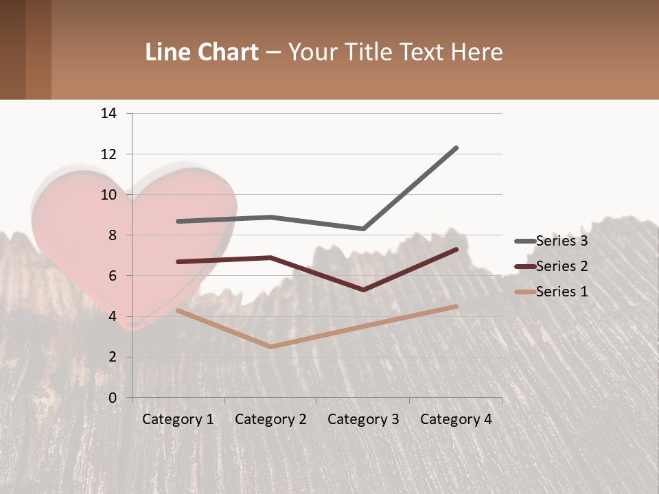 A Red Heart Sitting On Top Of A Wooden Table PowerPoint Template