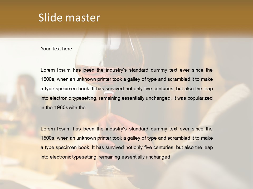 A Person Holding A Glass Of Wine In Their Hand PowerPoint Template