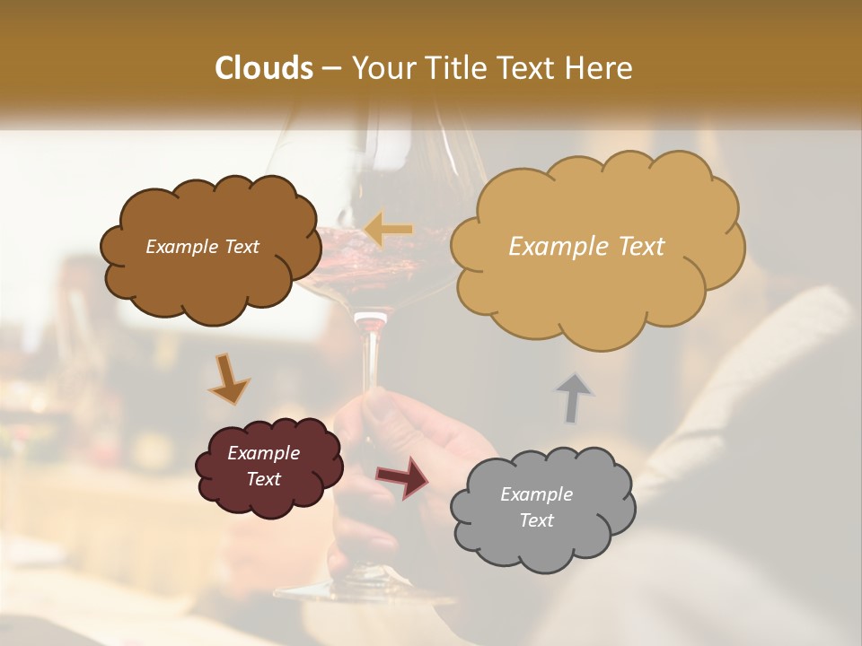 A Person Holding A Glass Of Wine In Their Hand PowerPoint Template