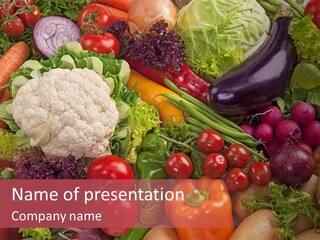 A Large Pile Of Vegetables With A Name Of Presentation PowerPoint Template