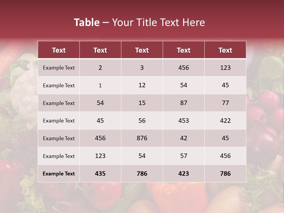 A Large Pile Of Vegetables With A Name Of Presentation PowerPoint Template