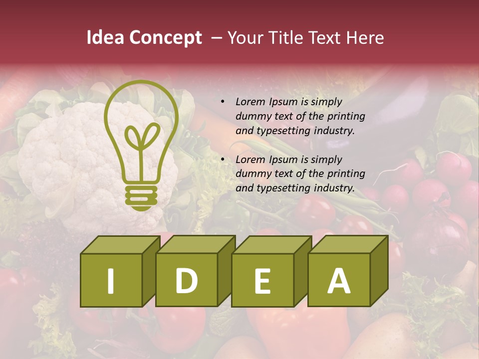 A Large Pile Of Vegetables With A Name Of Presentation PowerPoint Template