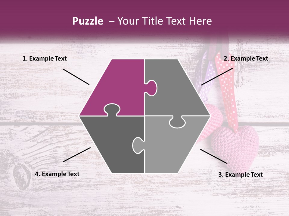 A Group Of Hearts Hanging On A Clothes Line PowerPoint Template