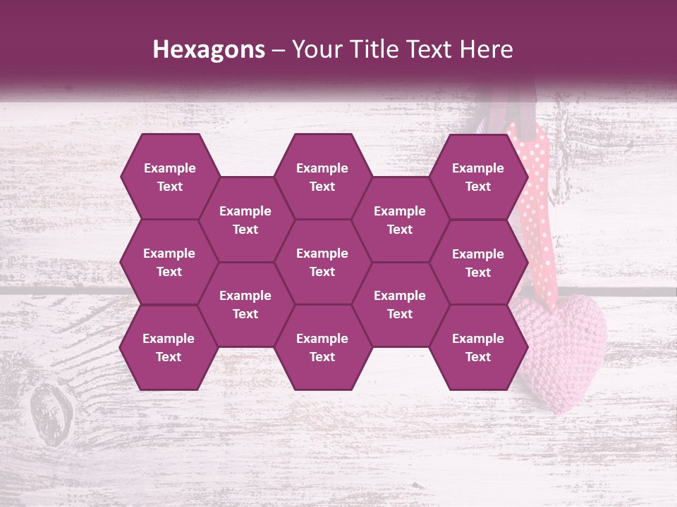 A Group Of Hearts Hanging On A Clothes Line PowerPoint Template