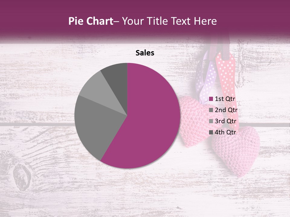 A Group Of Hearts Hanging On A Clothes Line PowerPoint Template