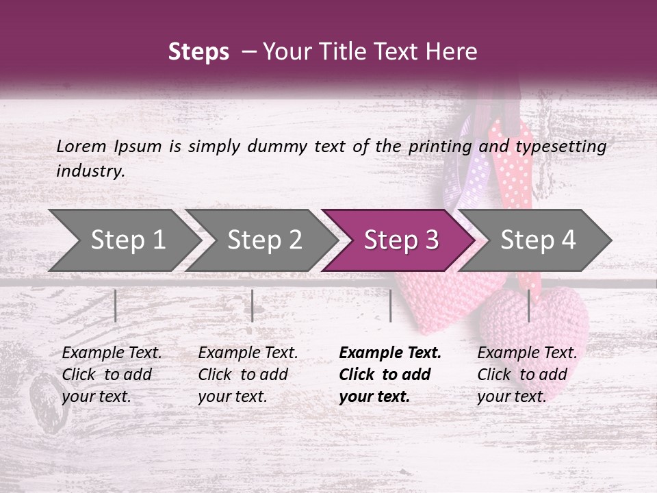 A Group Of Hearts Hanging On A Clothes Line PowerPoint Template