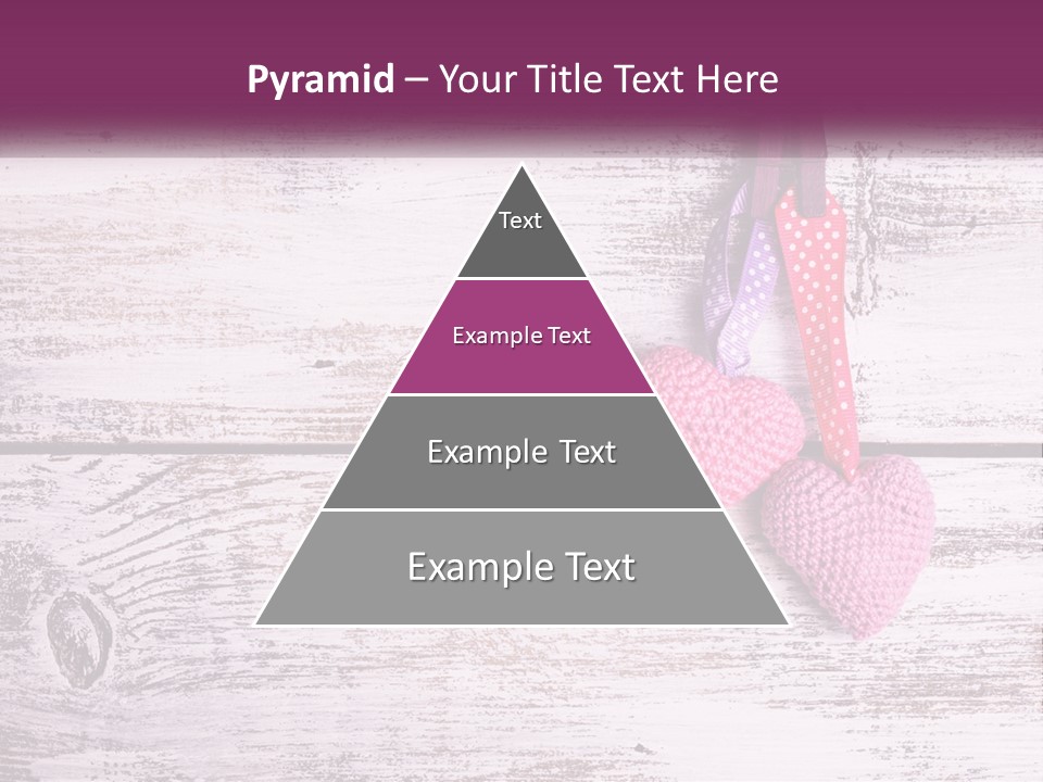 A Group Of Hearts Hanging On A Clothes Line PowerPoint Template