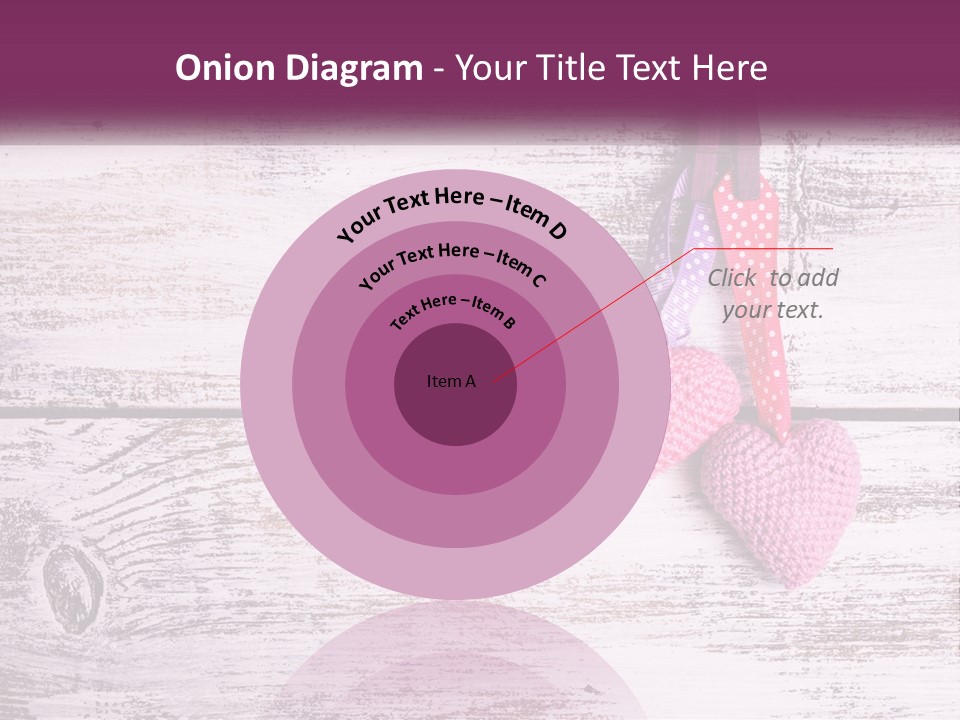 A Group Of Hearts Hanging On A Clothes Line PowerPoint Template