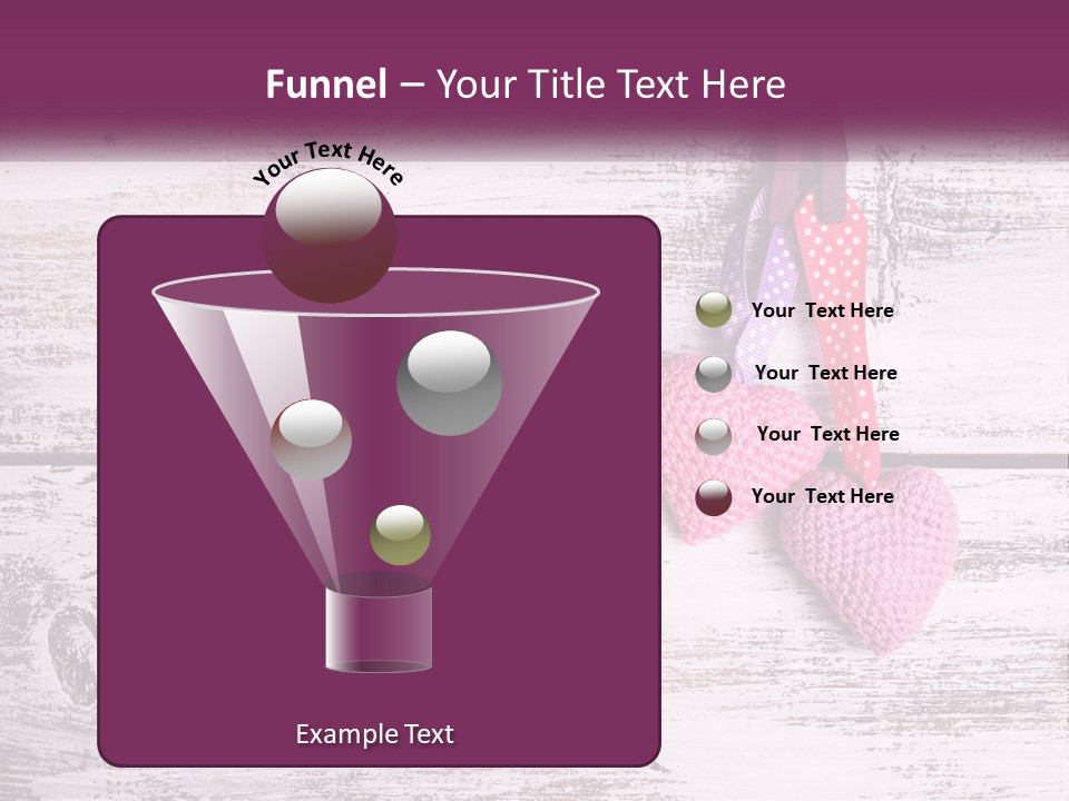 A Group Of Hearts Hanging On A Clothes Line PowerPoint Template