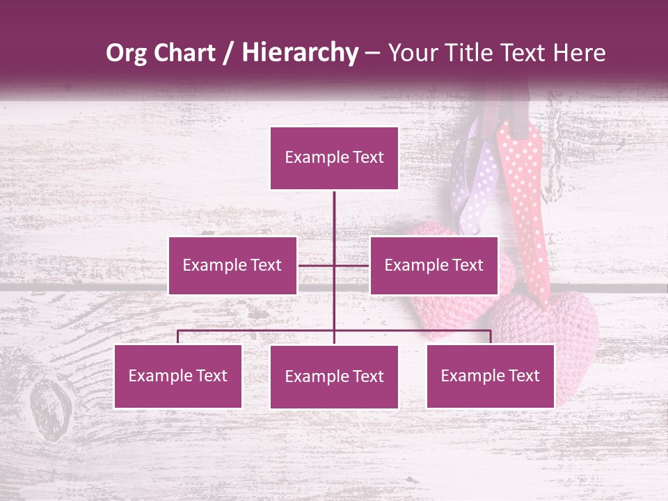 A Group Of Hearts Hanging On A Clothes Line PowerPoint Template