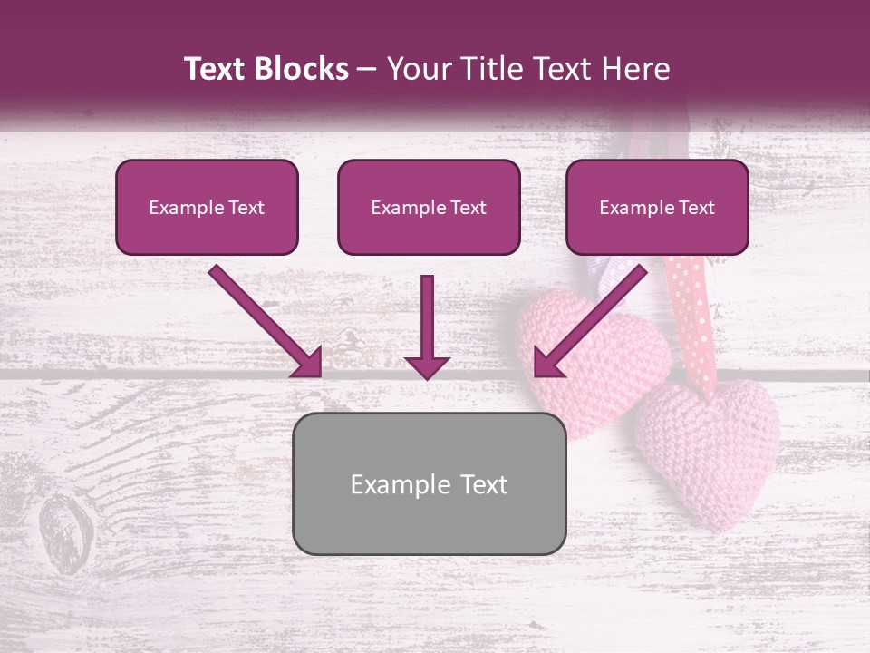 A Group Of Hearts Hanging On A Clothes Line PowerPoint Template