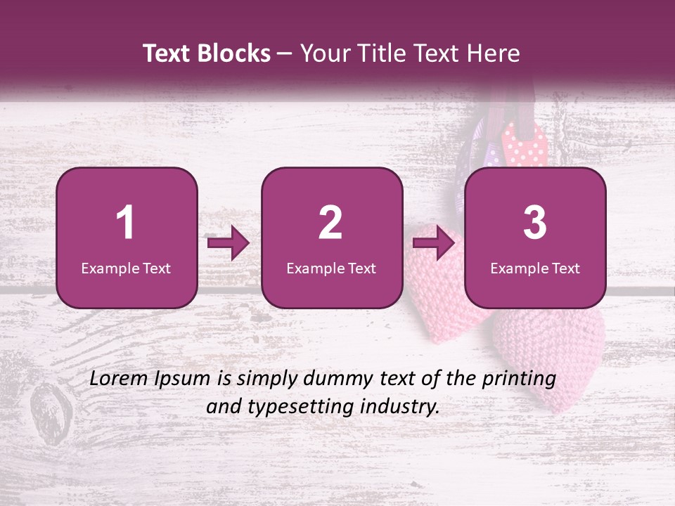 A Group Of Hearts Hanging On A Clothes Line PowerPoint Template