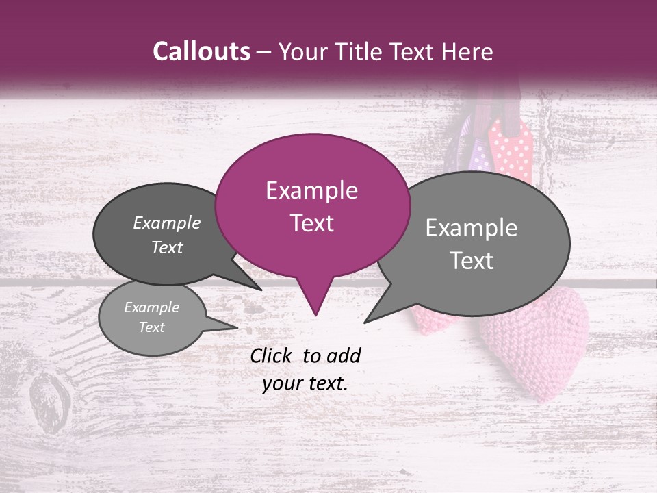 A Group Of Hearts Hanging On A Clothes Line PowerPoint Template