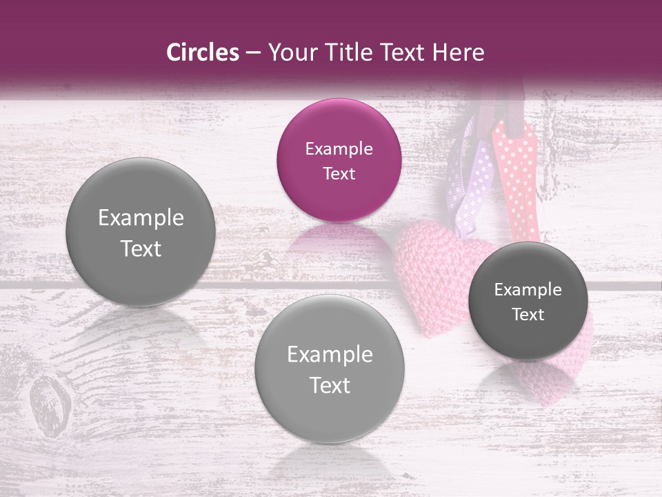 A Group Of Hearts Hanging On A Clothes Line PowerPoint Template