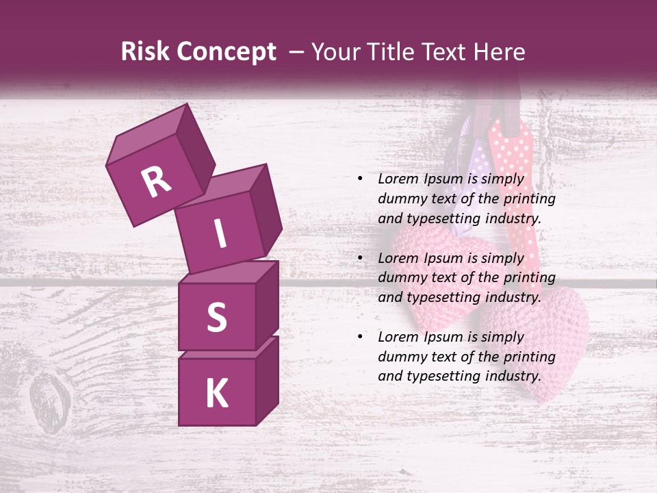 A Group Of Hearts Hanging On A Clothes Line PowerPoint Template