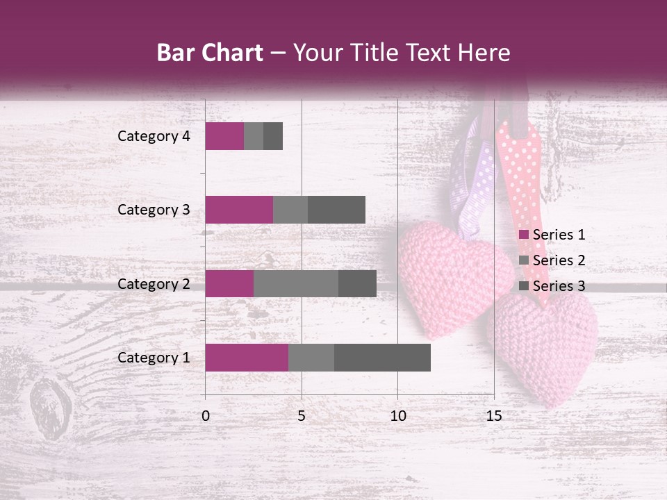 A Group Of Hearts Hanging On A Clothes Line PowerPoint Template