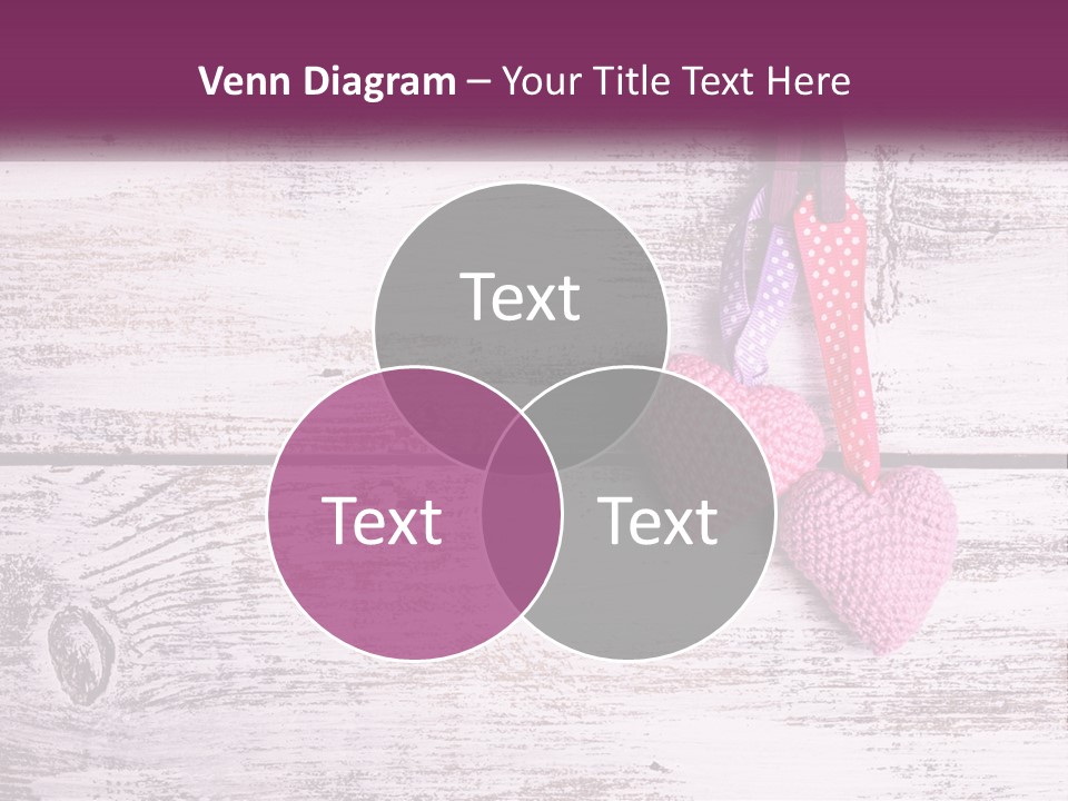 A Group Of Hearts Hanging On A Clothes Line PowerPoint Template