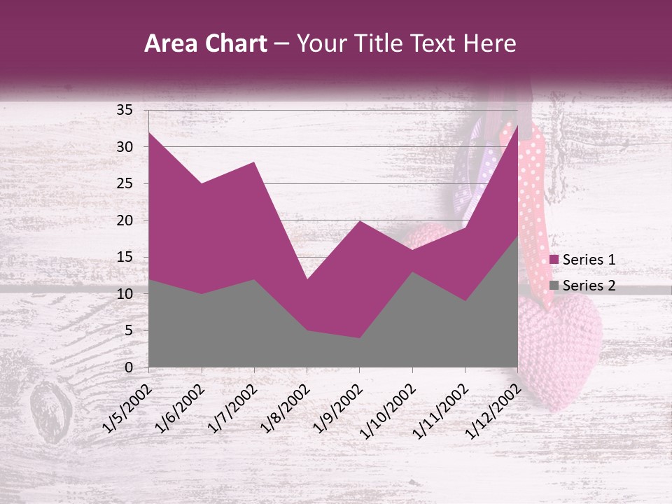 A Group Of Hearts Hanging On A Clothes Line PowerPoint Template
