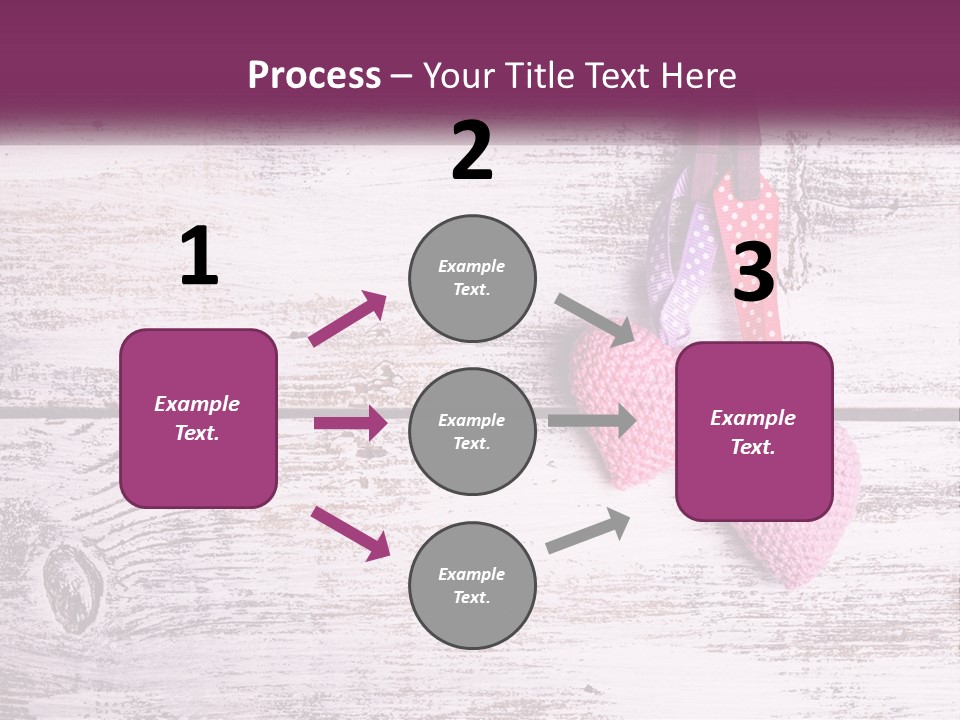 A Group Of Hearts Hanging On A Clothes Line PowerPoint Template
