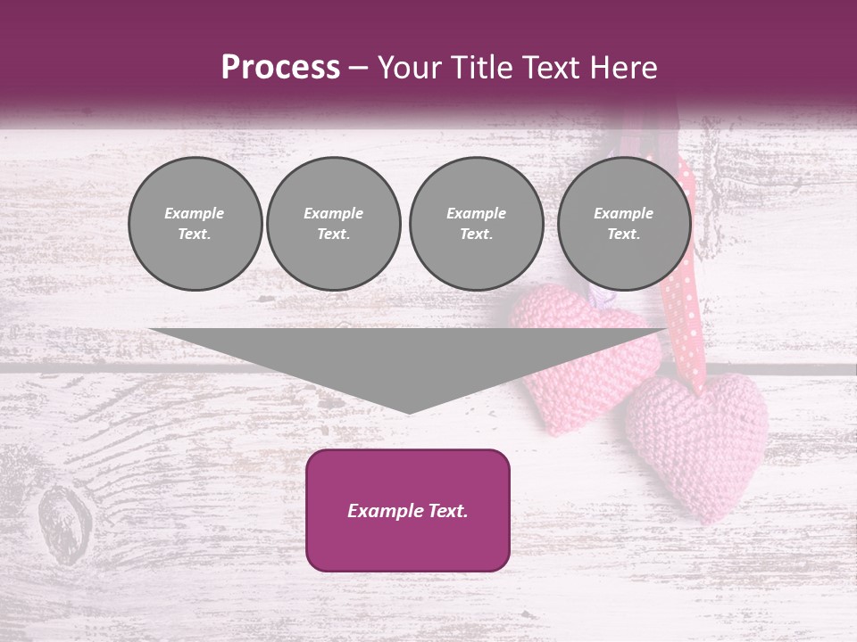 A Group Of Hearts Hanging On A Clothes Line PowerPoint Template