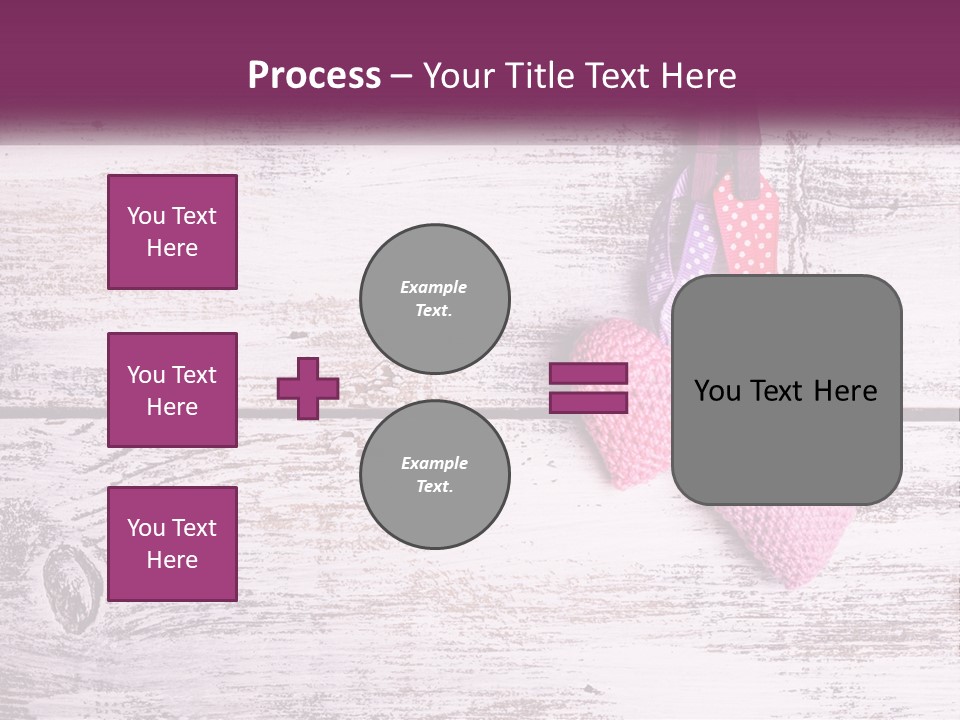 A Group Of Hearts Hanging On A Clothes Line PowerPoint Template
