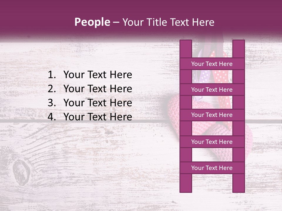 A Group Of Hearts Hanging On A Clothes Line PowerPoint Template