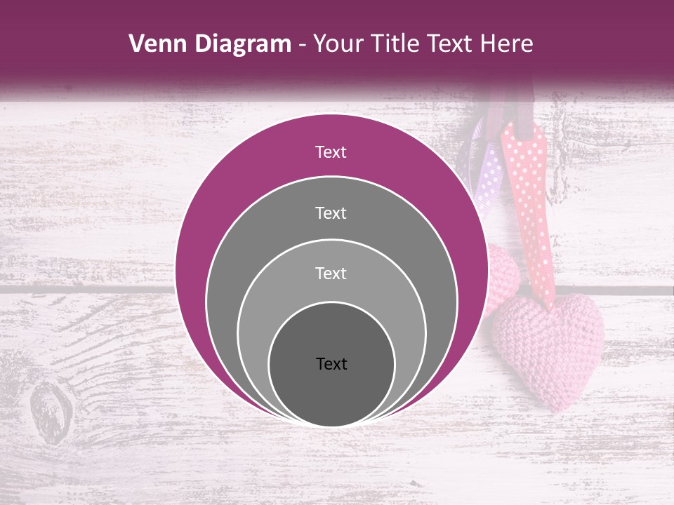 A Group Of Hearts Hanging On A Clothes Line PowerPoint Template