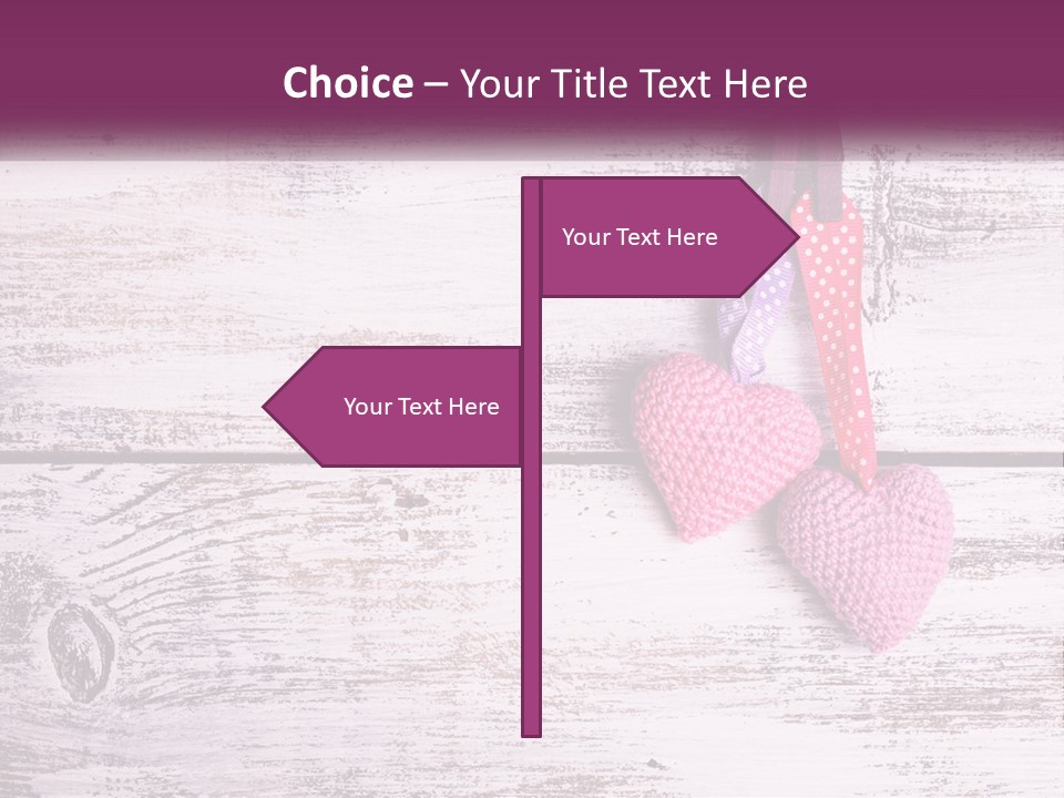 A Group Of Hearts Hanging On A Clothes Line PowerPoint Template