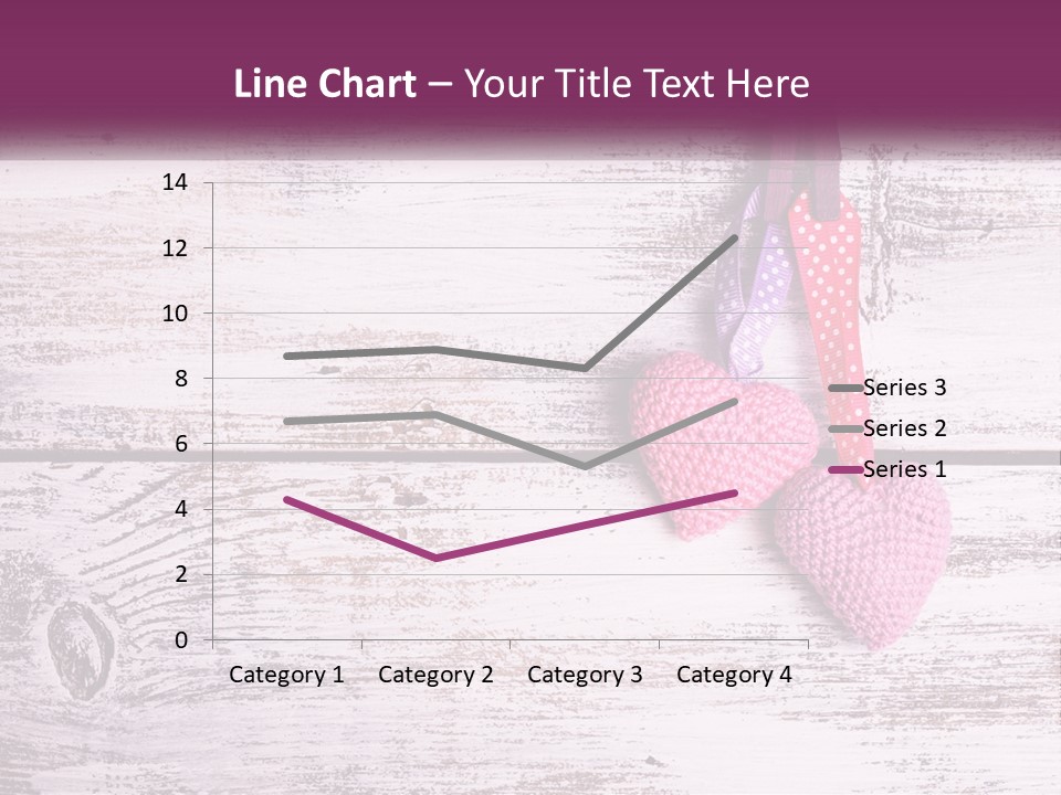 A Group Of Hearts Hanging On A Clothes Line PowerPoint Template