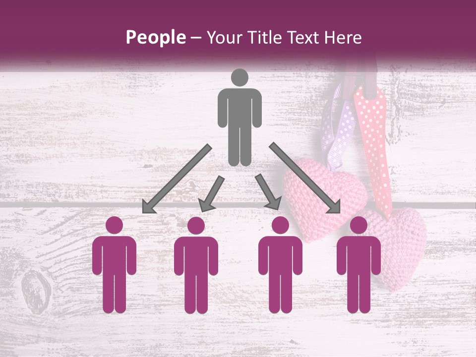 A Group Of Hearts Hanging On A Clothes Line PowerPoint Template