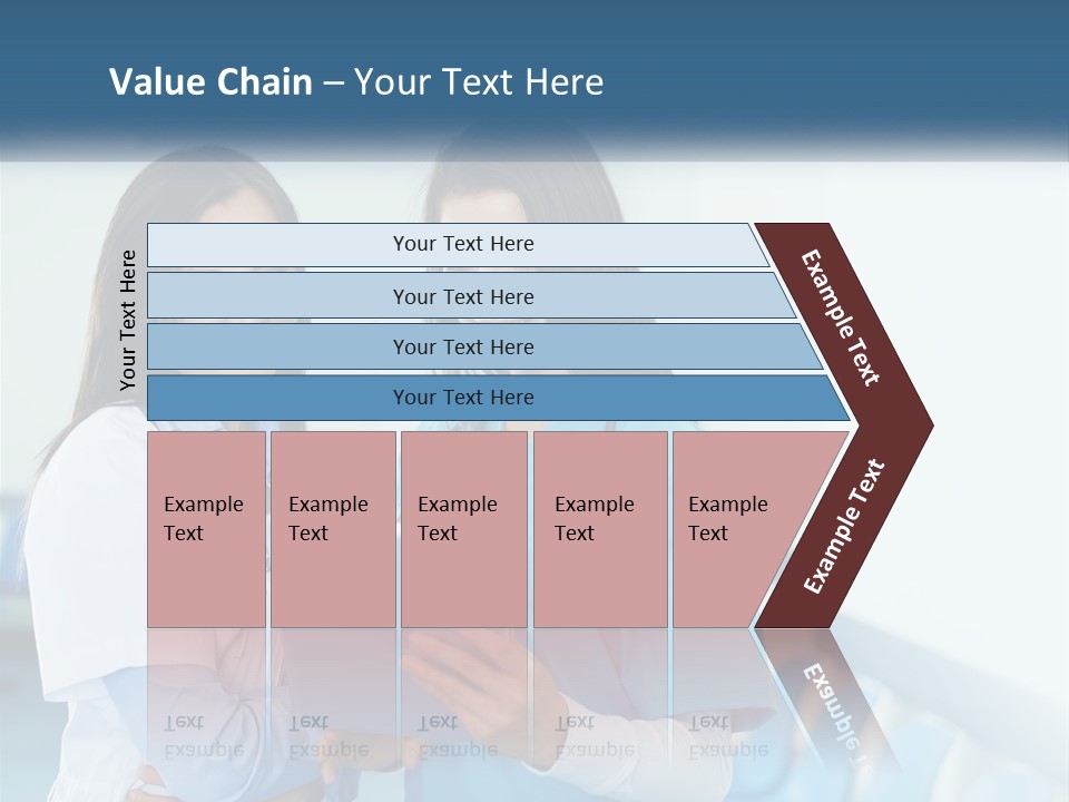 Two Women In Scrubs Are Looking At A Tablet PowerPoint Template