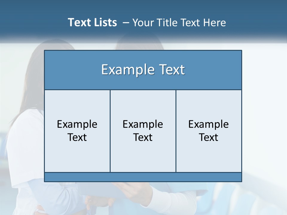Two Women In Scrubs Are Looking At A Tablet PowerPoint Template