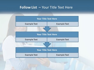 Two Women In Scrubs Are Looking At A Tablet PowerPoint Template
