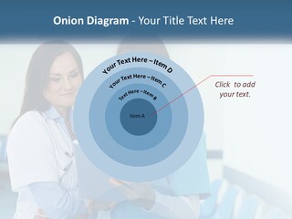 Two Women In Scrubs Are Looking At A Tablet PowerPoint Template